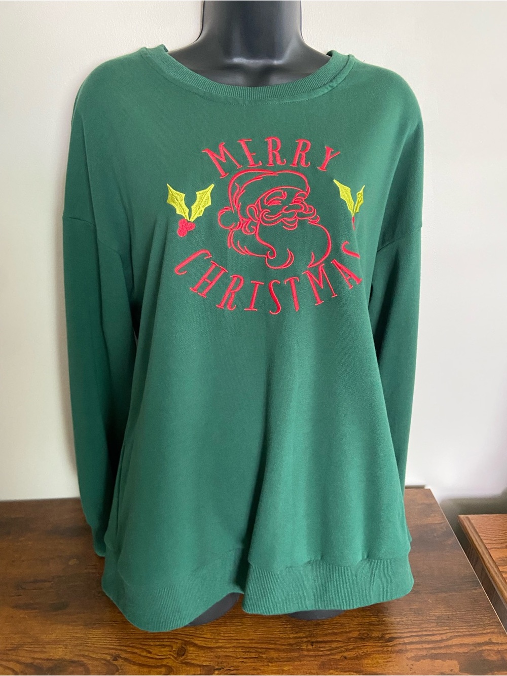 Green 'Merry Christmas' Holiday Sweatshirt